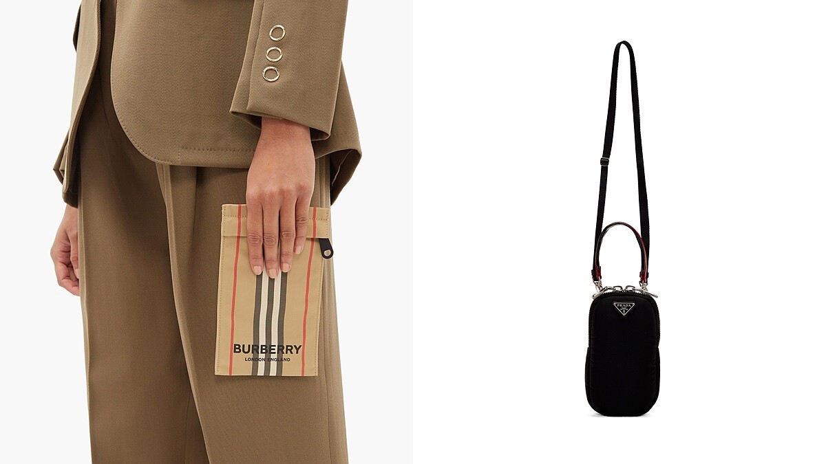 手機殼不再流行?現在都換揹手機包!Burberry推出經典條紋設計款、Prada打造時髦手機袋