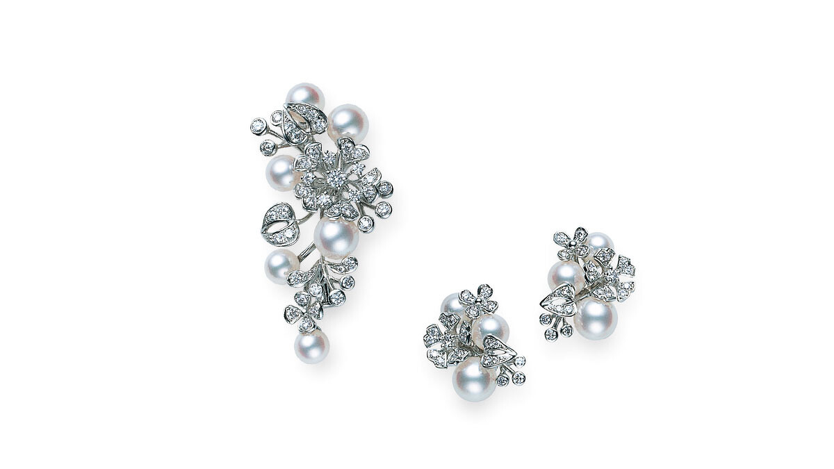 MIKIMOTO Bloom系列胸針、耳環