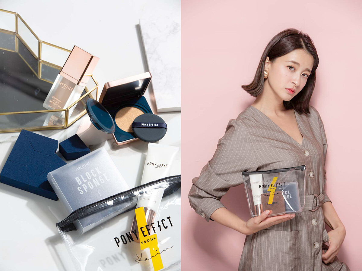 (絕對遮瑕隱形粉底、持久無瑕氣墊粉餅、隱形粉底專用粉撲、水透光妝前防護乳)