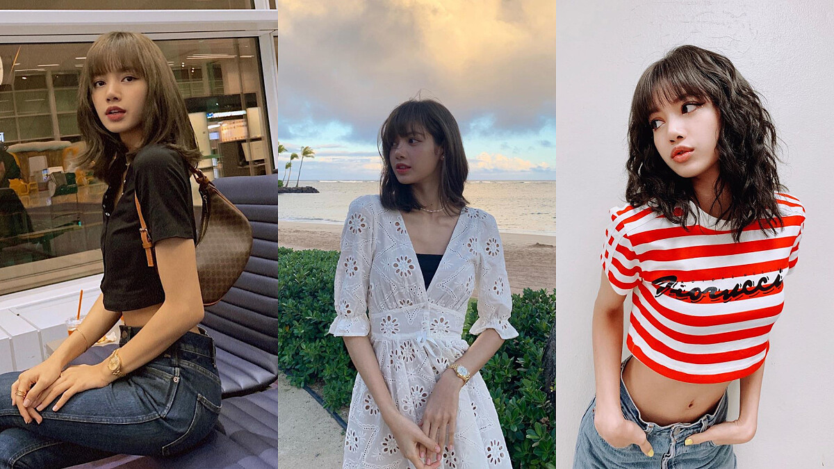 2019秋季大熱的中長髮造型「鎖骨髪」，學學Blackpink的Lisa可甜可冷，簡單就很時髦！