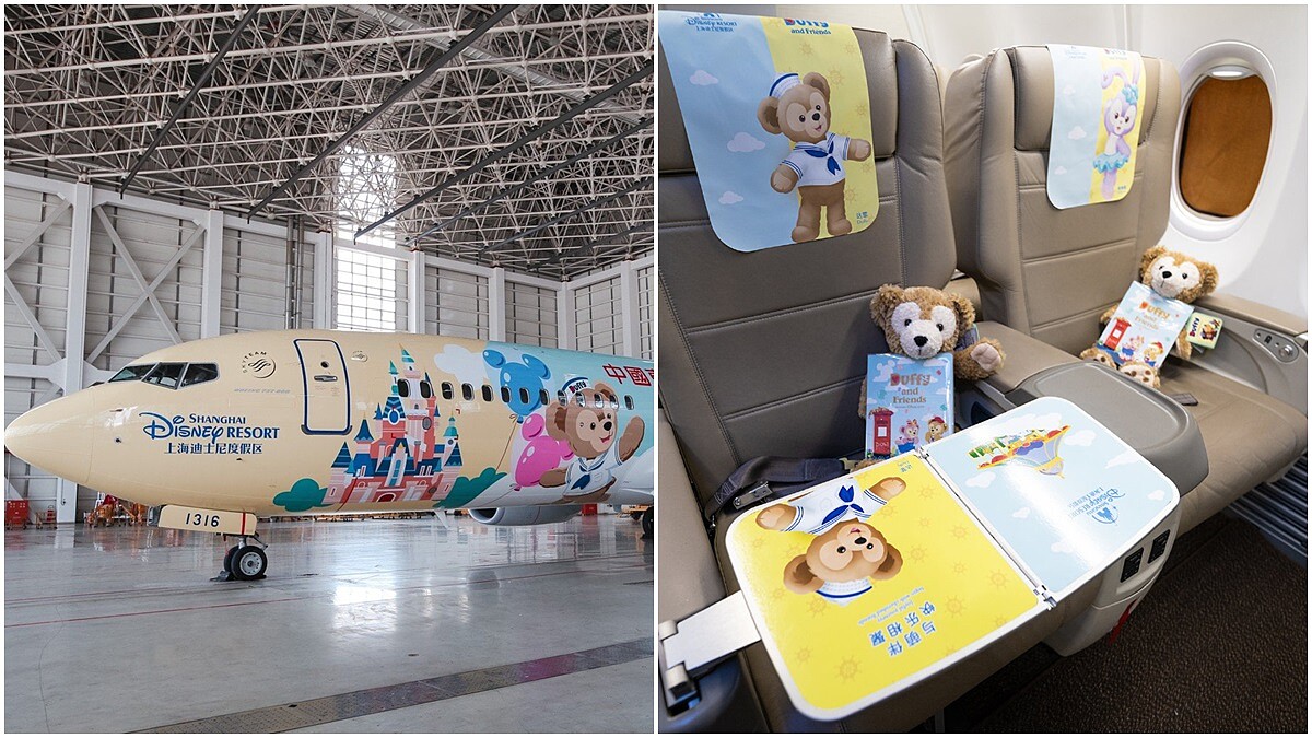 太療癒!迪士尼聯名「達菲熊彩繪機」正式啟航,托盤、頭枕墊巾都被達菲、雪莉玫攻佔,整趟旅程狂噴少女心