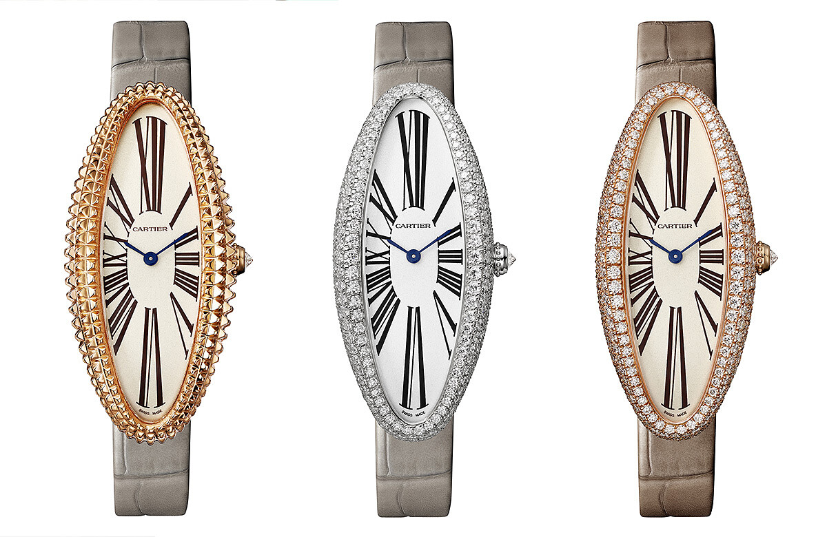 Baignoire Allong&eacute;e腕錶-玫瑰金-中型款、白K金-中型款、玫瑰金錶殼鑲嵌鑽石-超大型款