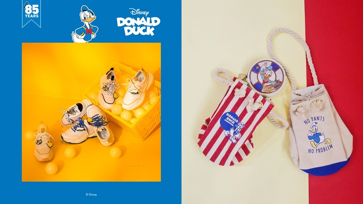 復古風粗繩束口水桶包必收！Grace gift聯手迪士尼推出唐老鴨聯名3D系列