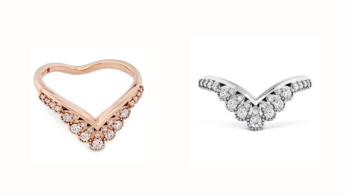 BEHATI SILHOUETTE戒指 玫瑰金/白K金款式、鑽石、粉紅剛玉 