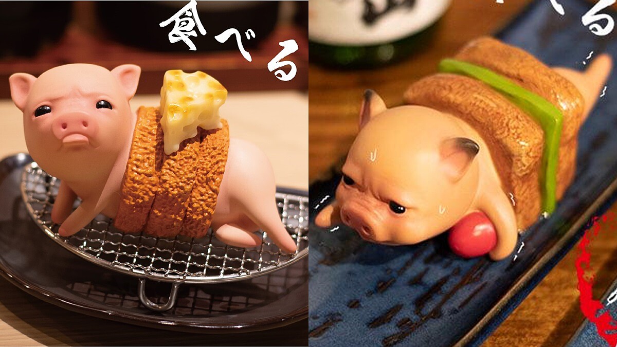 吃太胖小心被吃掉!Bid Toys推《粗豬食堂》系列公仔,燒肉豬、炸豬排豬委屈模樣怎麼捨得吃