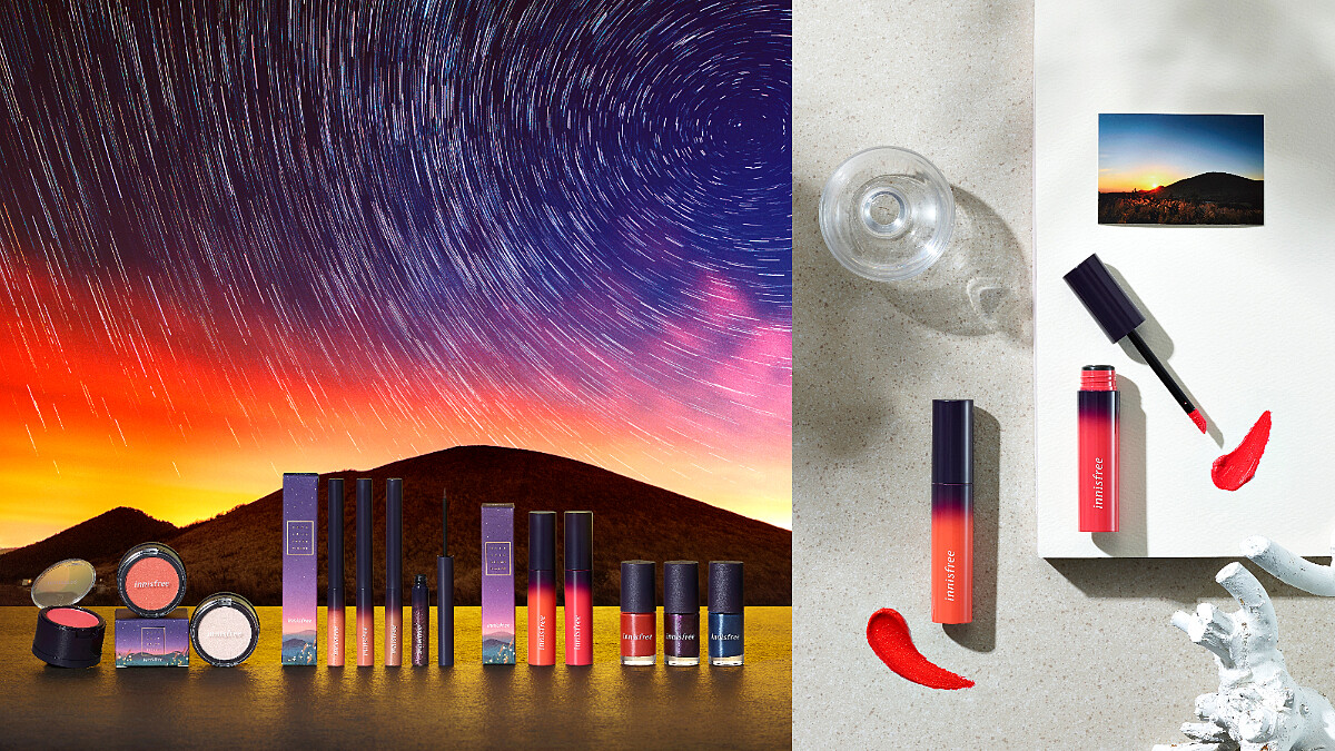 2019年Innisfree限定彩妝「星空系列」把濟州島夜色星光融入眼影蜜，打造自然閃耀的電眼妝容！