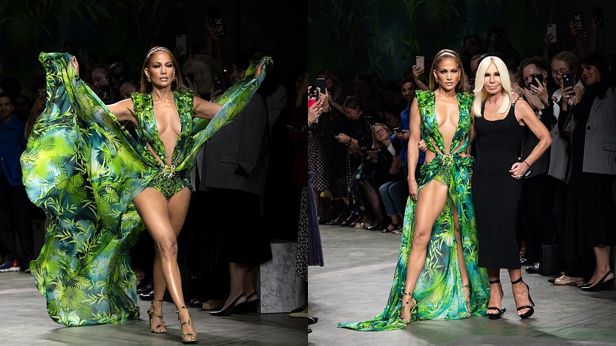 【米蘭時裝週】珍妮佛羅培茲壓軸走秀，Versace再次重現20年前經典火辣禮服