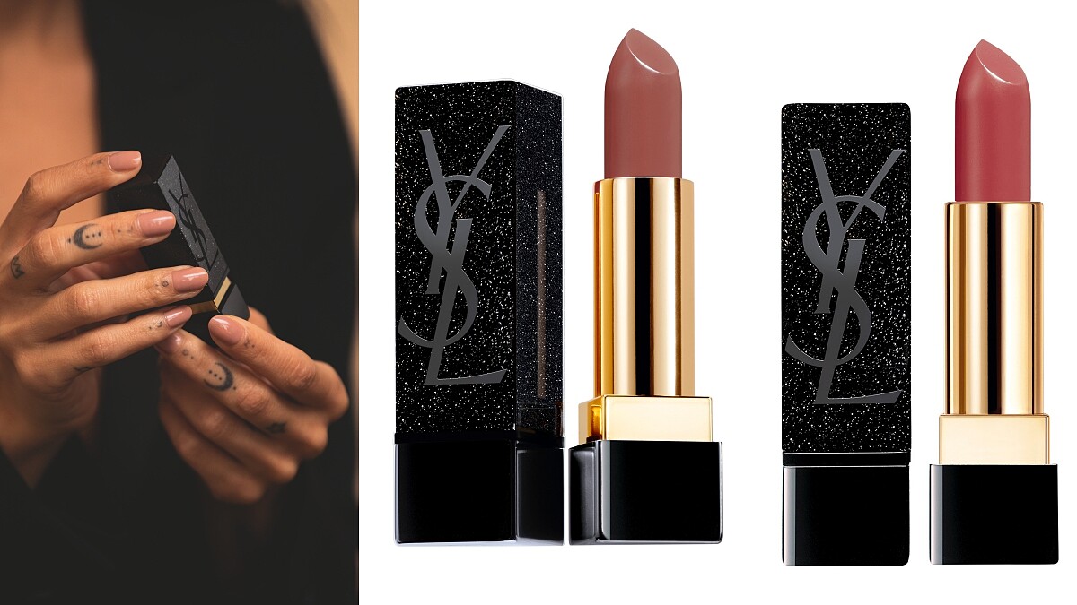 YSL奢華緞面唇膏首度推出曜黑訂製版!宛如撒上黑鑽般的細緻光芒,還有最適合秋天的奶茶色系
