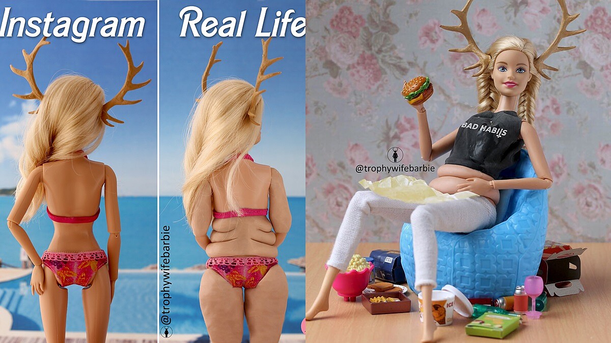 歡迎來到現實世界！藝術家打造出「真實版」芭比，沒有完美細腰只有三層肥肉，宿醉模樣通通來