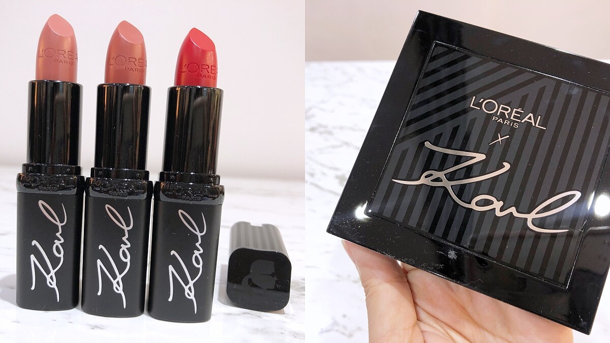 時尚老佛爺最後告別作!KARL LAGERFELD × L'OREAL PARIS巴黎萊雅聯名訂製彩妝推出16色眼盤與3色口紅,上面還有卡爾簽名超值得珍藏,台灣下半年開賣