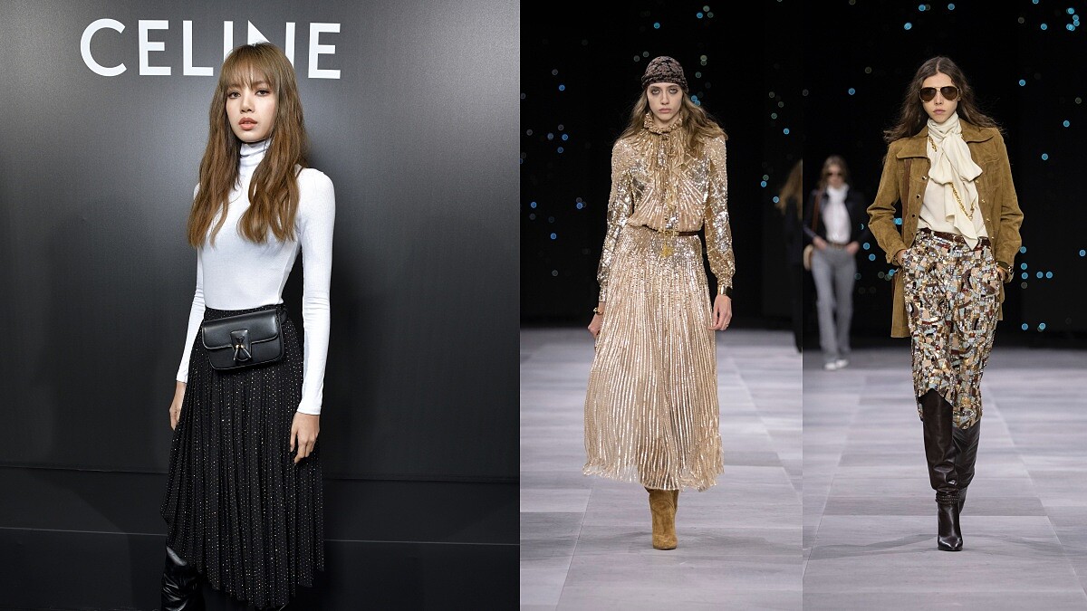 【巴黎時裝週】BLACKPIINK Lisa帥氣黑白裝束現身！CELINE 2020春夏延續復古70的黃金時代