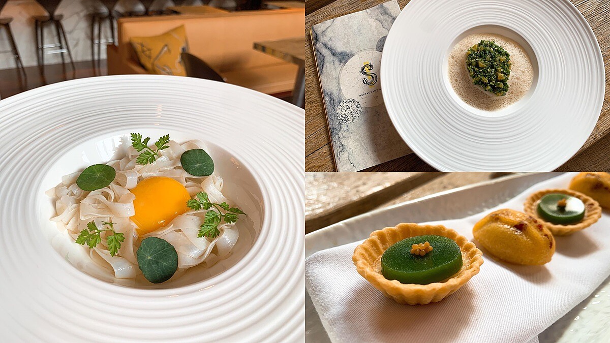 S Hotel《S Restaurant &amp; Bar》全新菜單登場！蛋黃花枝麵、石頭牛奶干貝......每一道都像浪漫藝術品
