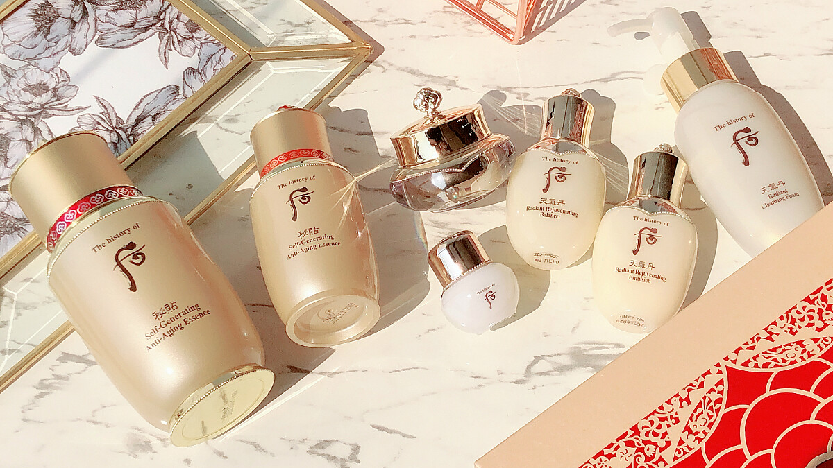 讓美麗昇華！跟著品味出眾的韓國姐姐們一起用「后」，妳也能有凍齡發光美肌，週年慶必買發燒三組請筆記