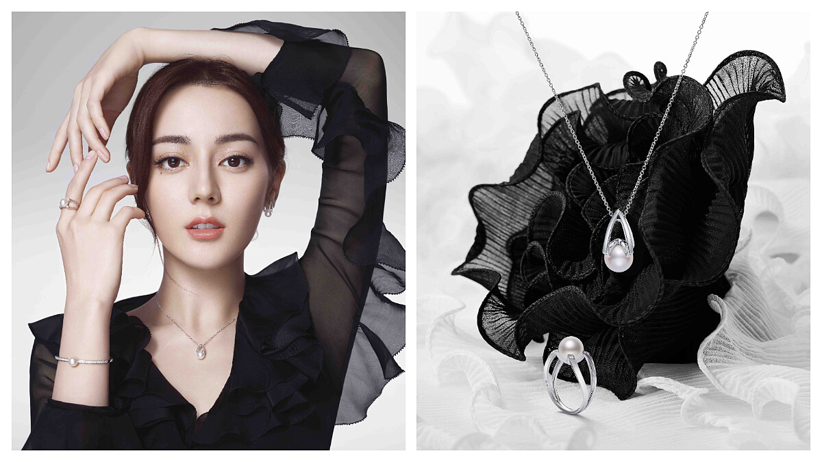 迪麗熱巴代言MIKIMOTO美炸，戴上M Collection新作品既優雅又有個性。