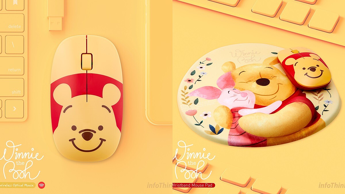 7-11全新小熊維尼超萌限定3C周邊開賣！維尼無線滑鼠、滑鼠墊......加碼《玩具總動員4》10款QQ鴨浴缸玩偶