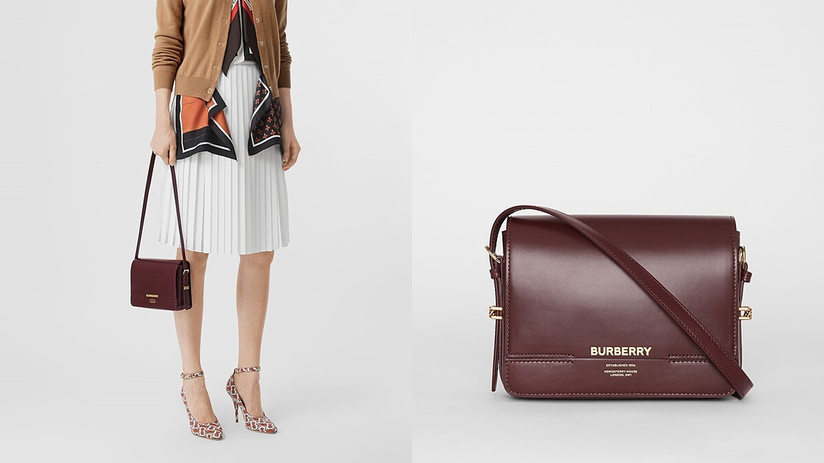 Burberry 酒紅Grace手袋,NT41,900