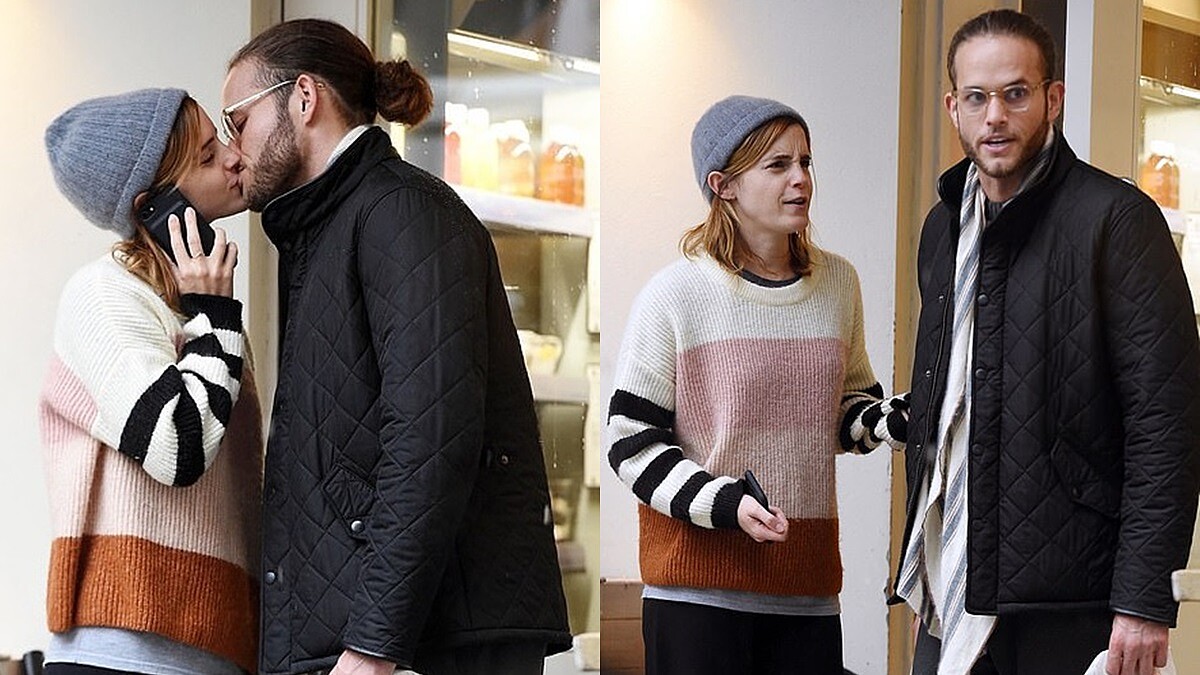 艾瑪華森有新對象了！和鬍渣型男街上忘情狂親，女神桃花真的超旺