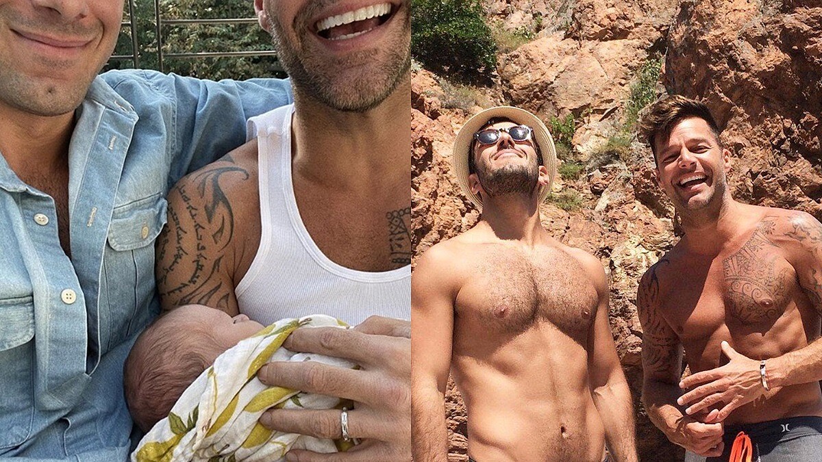 47歲性感天王瑞奇馬汀再度當爸！與帥老公IG曬兒子萌照，升格一家6口幸福家庭