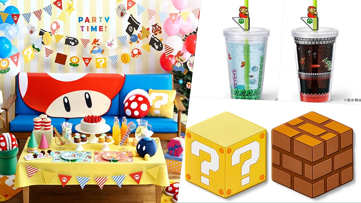 瑪利歐迷必備!任天堂超級瑪利歐推13款「居家派對系列」第二彈,必買闖關水杯、問號杯墊