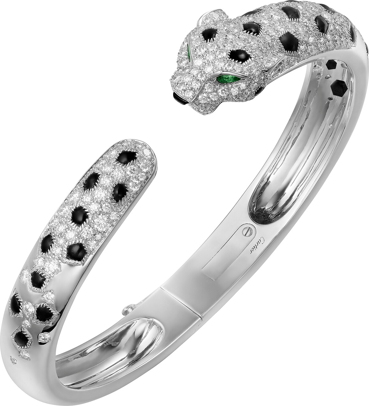 La Panth&egrave;re 鑽石白K金手環