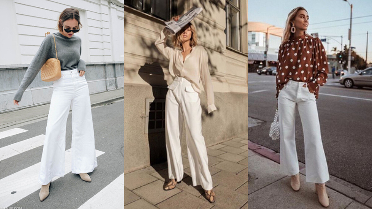 人人懼怕的「白色寬褲」原來這麼百搭！這 4 個超實用搭配法讓你明白它的好！