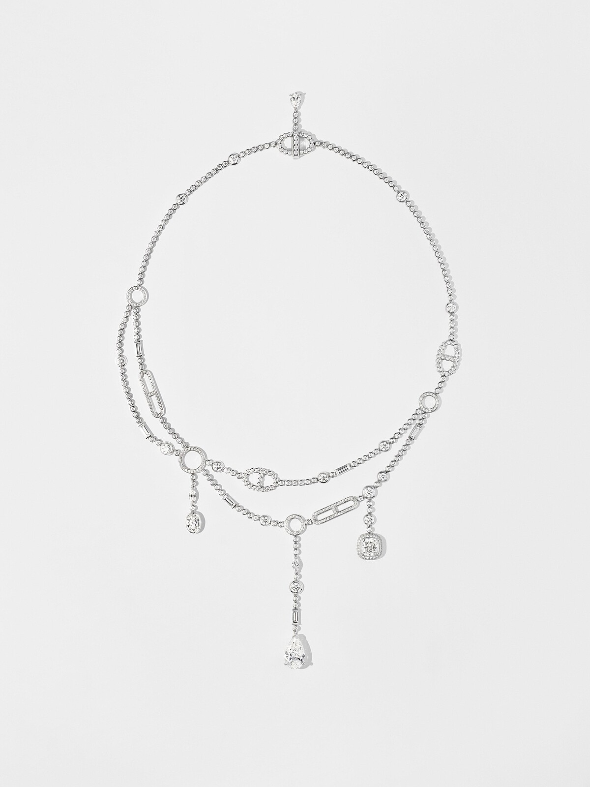 Herm&egrave;s Petit Jet&eacute; 白K金鑲白鑽項鍊 NT18,752,400