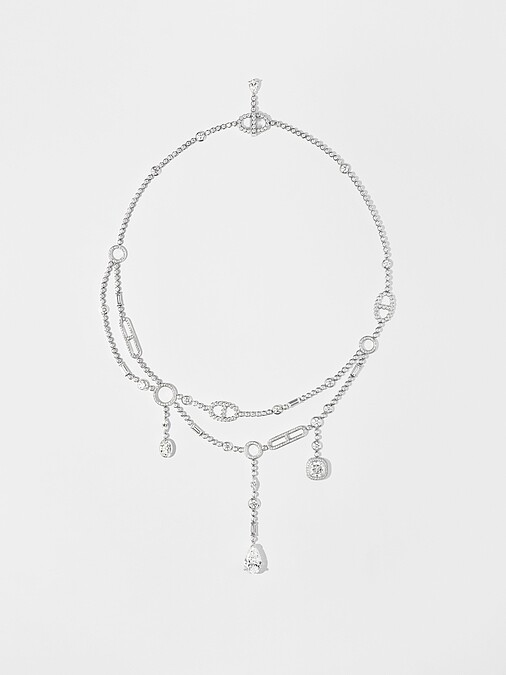 Herm&egrave;s Petit Jet&eacute; 白K金鑲白鑽項鍊 NT18,752,400