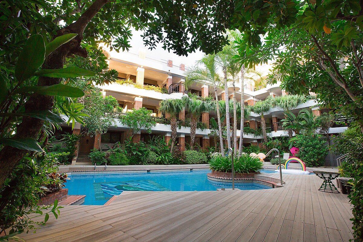 承億文旅墾丁雅客小半島飯店中央為房客專屬泳池 