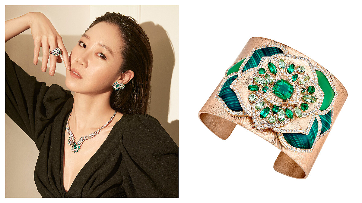 孔曉振也醉心的 Piaget 頂級珠寶作品《Golden Oasis燦金綠洲》，勾勒絢麗沙漠風情畫簡直美呆