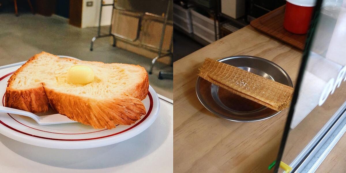 看著奶油融化在熱熱的丹麥吐司上，好療癒；新品鹽奶油脆餅