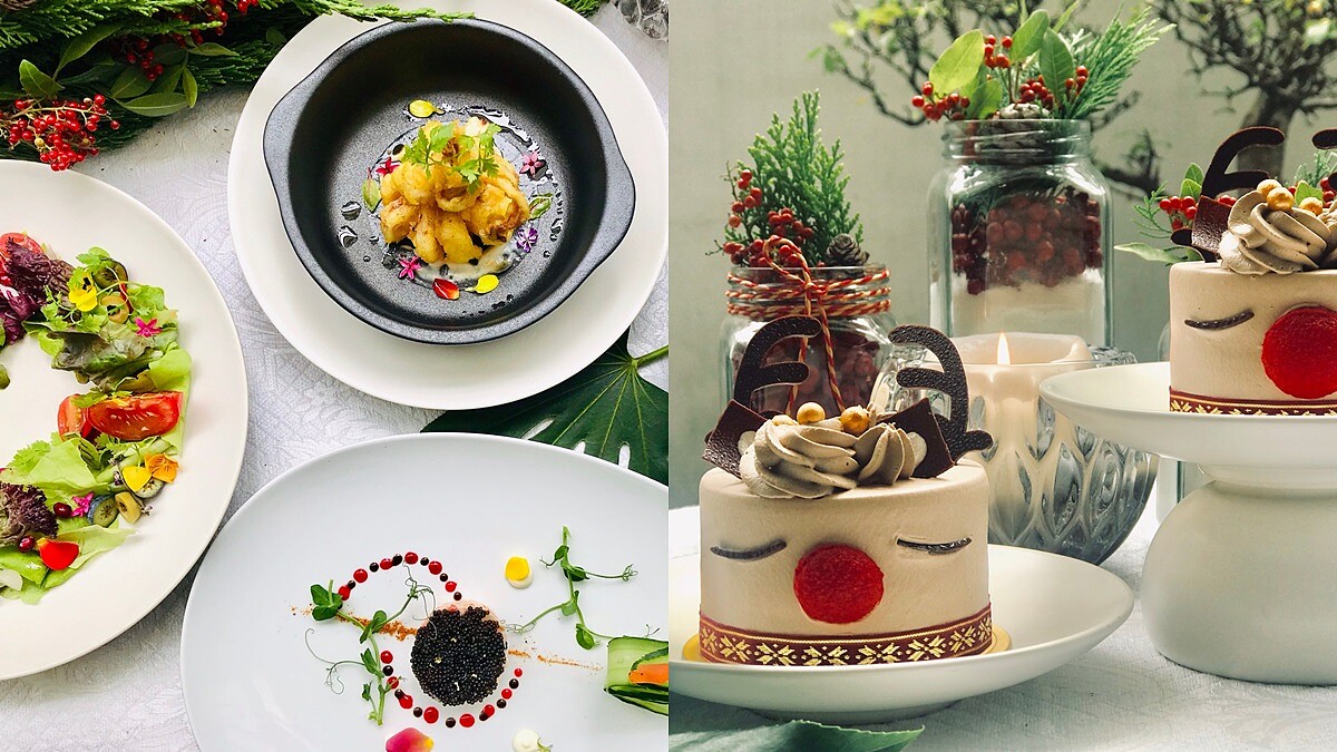 聖誕跨年限定！采采食茶推「聖誕大餐」以松葉蟹肉、魚子醬、貝里詩奶酒入菜，還有超萌小鹿蛋糕