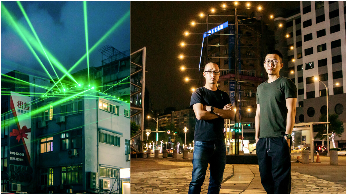 《東區擾動》藝術快閃商圈，姚仲涵、莊志維聲光藝術裝置絢色街巷脈動