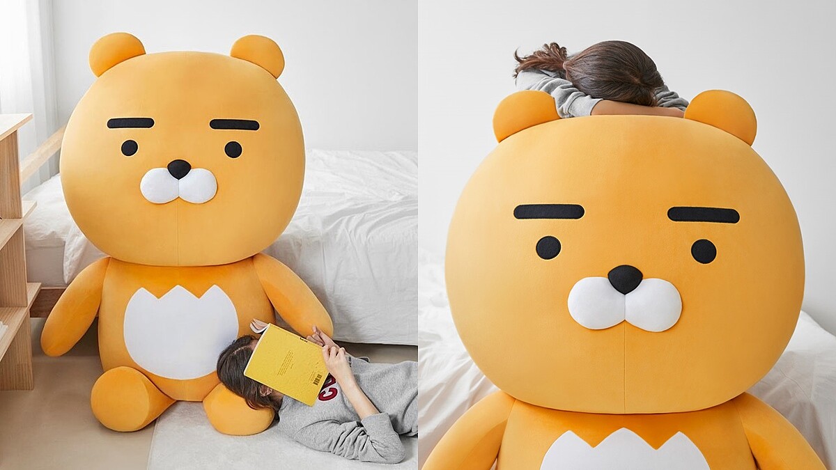 最可愛的室友在此！Kakao Friends推出156公分「巨大萊恩玩偶」，大頭、雙腳都好躺，快敲碗求聖誕禮物