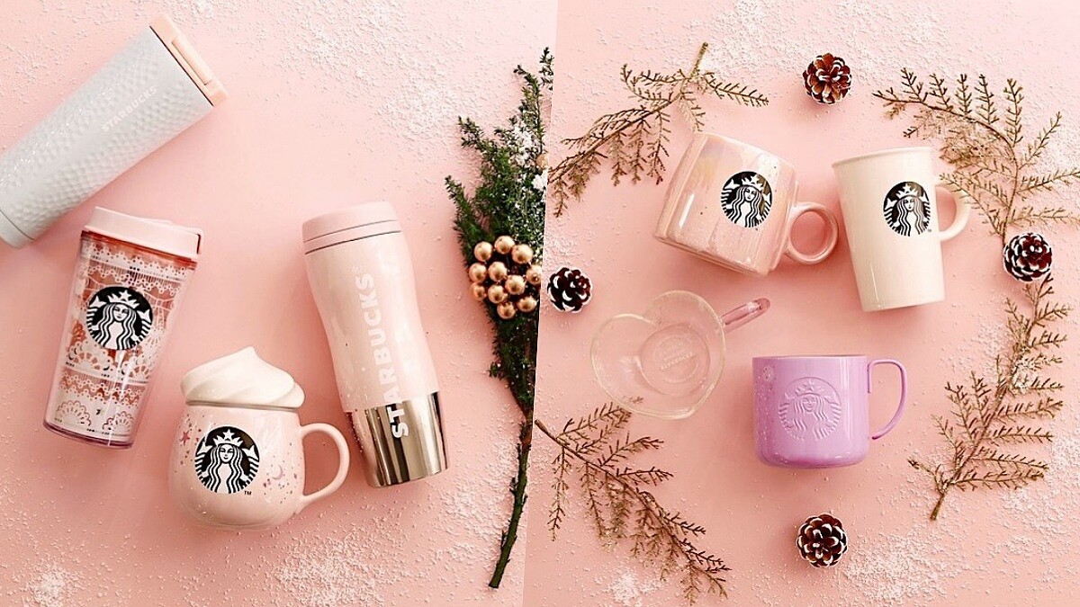 少女心爆炸！日本星巴克推「粉紅聖誕系列」限定隨行杯，還有聖誕新口味登場