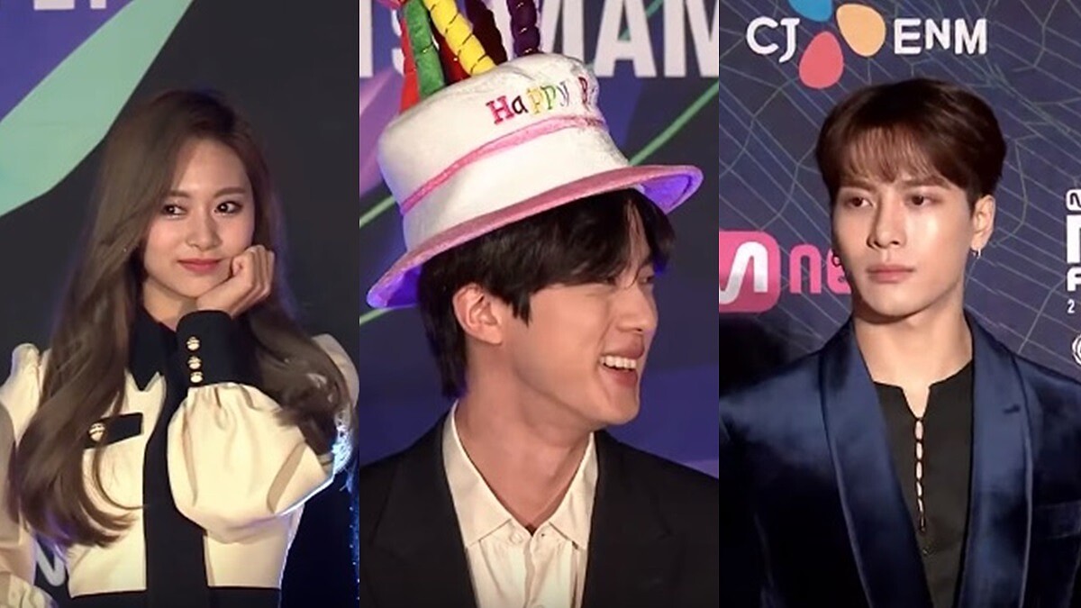 2019MAMA韓流音樂盛事來了！BTS防彈少年團Jin俏皮戴生日帽，TWICE子瑜、GOT7王嘉爾等紅毯比帥比美
