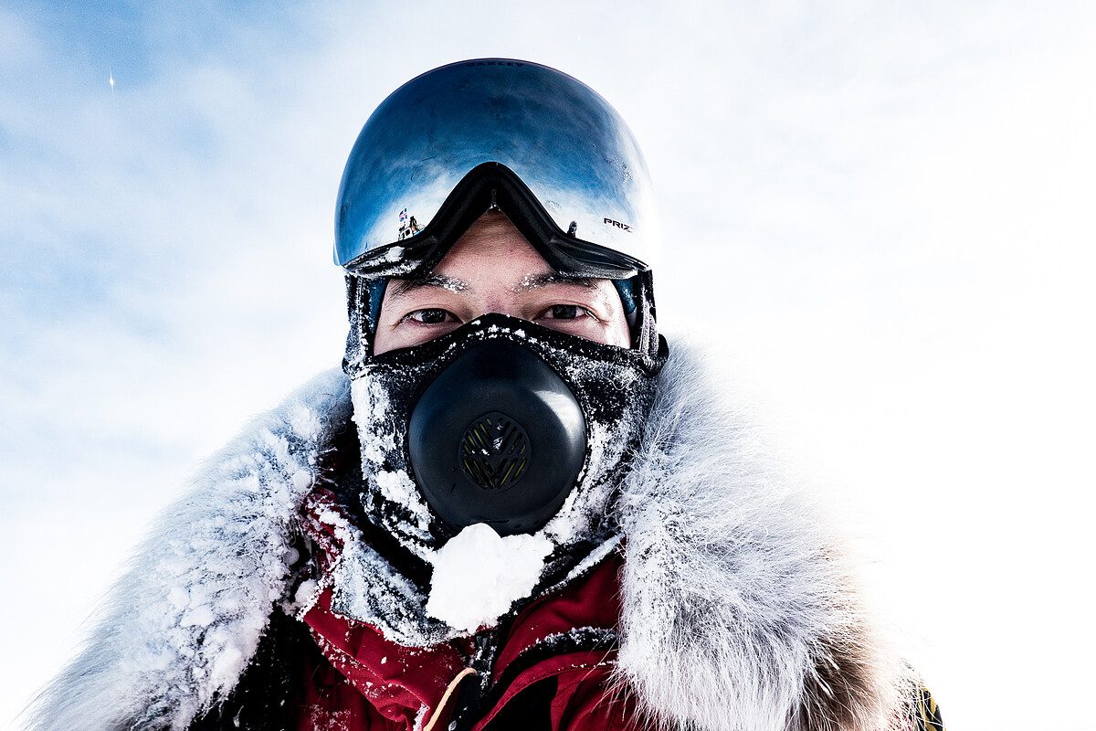 宥勝全副武裝挑戰南極之旅。
