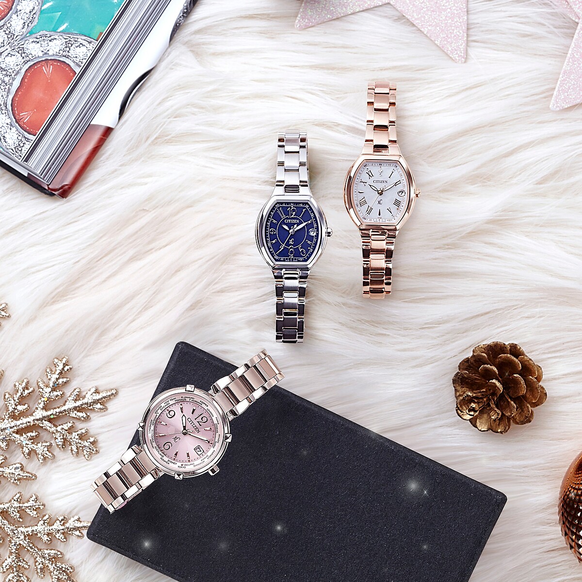 (左)EC1047-57W／29,900元、(中)ES9360-58L／21,800元、(右)ES9362-52X／23,800元