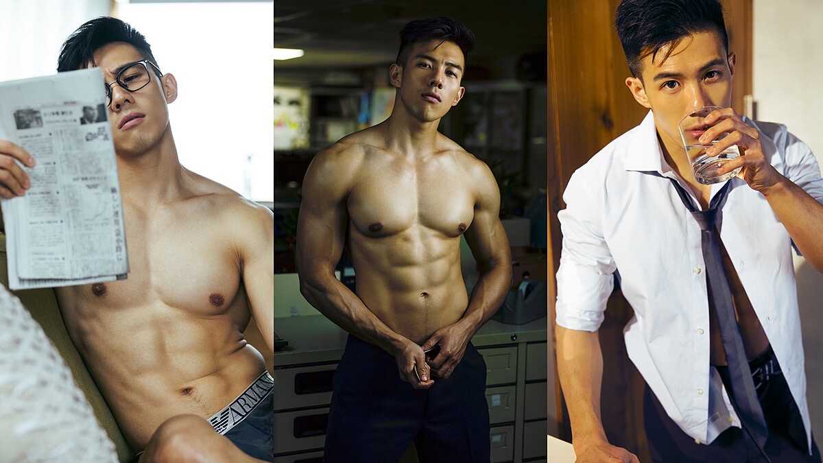 白襯衫控請進！IG人氣攝影師晏人物全新攝影寫真，台灣素人肌肉帥醫生挑戰上班族性感尺度