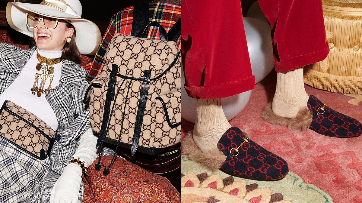 賣到翻的皮革穆勒鞋換上冬裝！GUCCI推出Towards Winter系列，毛絨絨的雙G LOGO也太萌