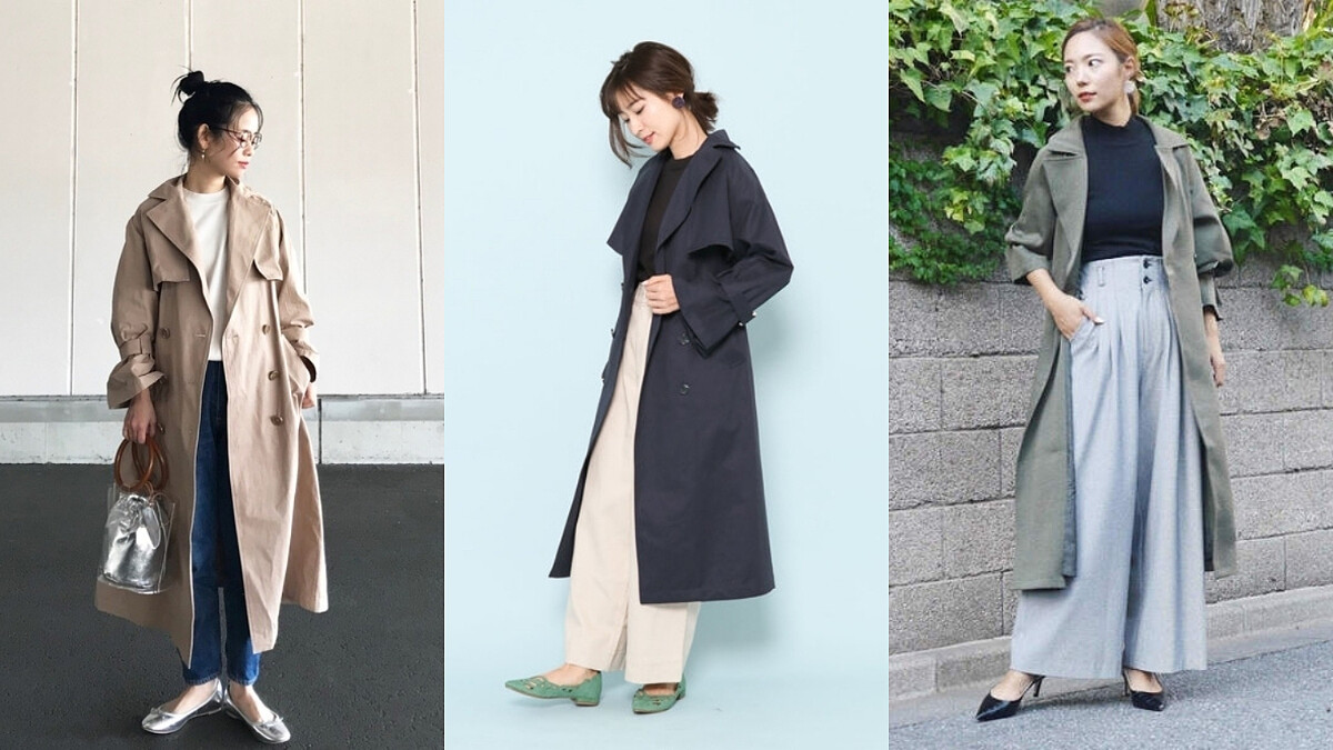 本季必備「風衣外套」這樣搭！透過不同色系為日常穿搭營造不一樣的日系時髦感！