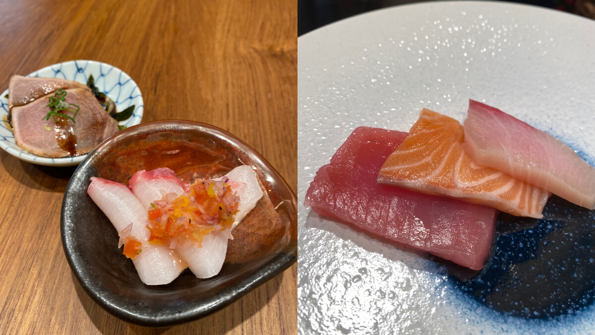 懷石小點、現點現做生魚片