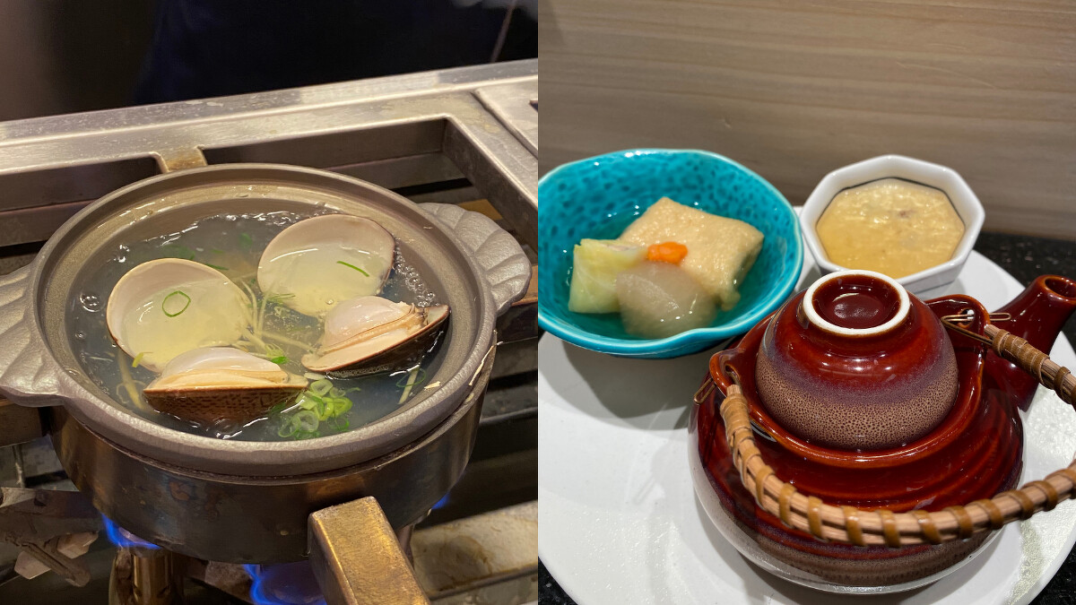 蛤蜊吸物、鮑魚土瓶蒸