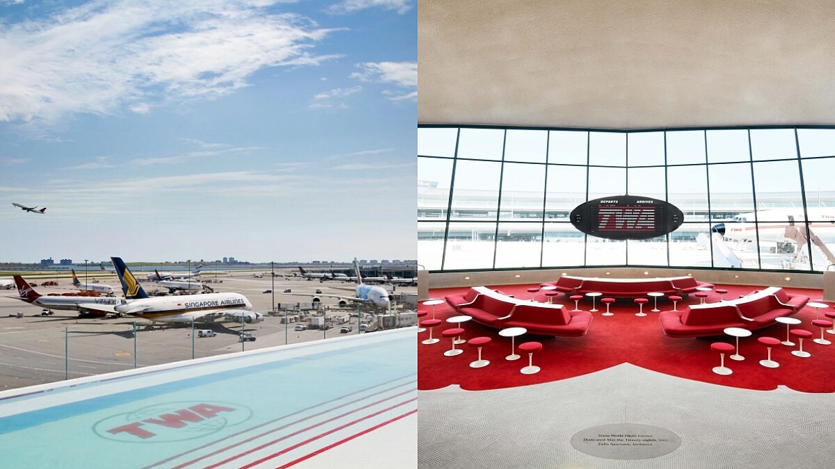 【紐約飯店】航空迷必住TWA Hotel！懷舊風房間能看飛機起降、更把飛機改裝成未來感酒吧