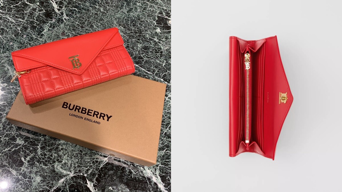 BURBERRY花押字圖案絎縫長夾，NT23,500BURBERRY花押字圖案絎縫長夾，NT23,500