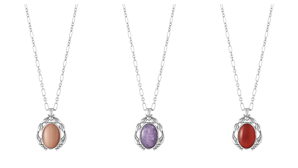 2020必收!喬治傑生 Georg Jensen 2020 Heritage 年度項鍊登場,台灣獨賣的限量純銀蜜桃月光石鍊墜太生火!