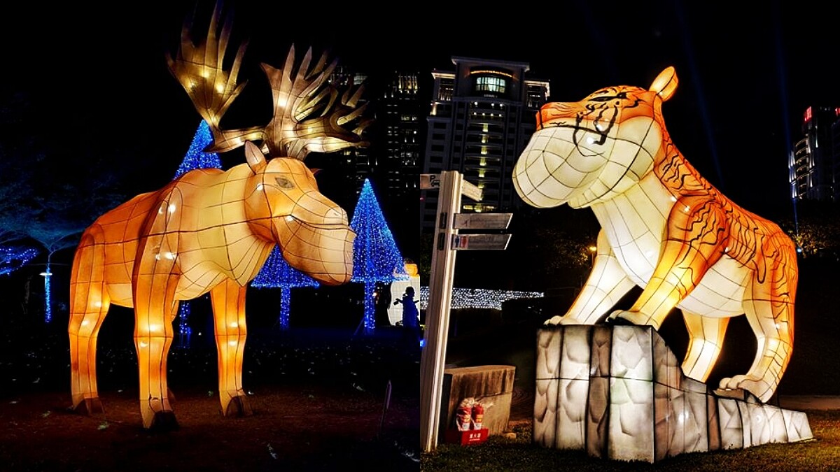 2020台中文心森林公園燈會萌翻！30隻巨型戽斗動物佔據副燈區，必拍花燈、交通資訊總整理
