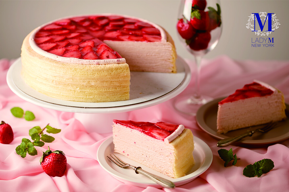 草莓香緹千層蛋糕