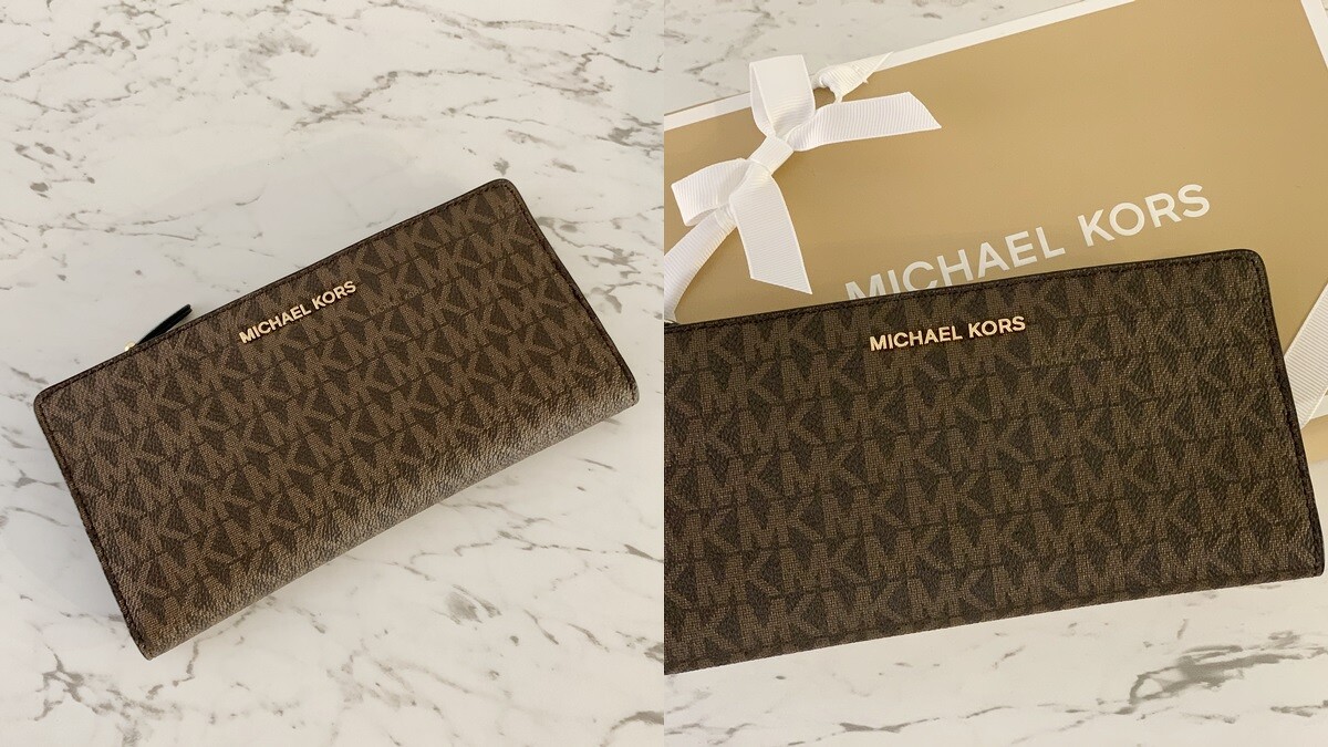 MICHAEL Michael Kors金屬Logo老花皮夾，NT5,300