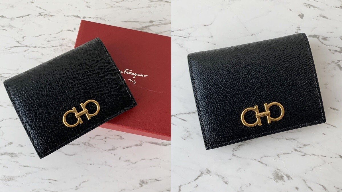 Salvatore Ferragamo黑色牛皮短夾，NT16,500