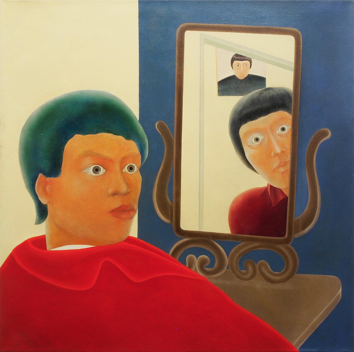 陳昭宏Chen Hilo, &ldquo;Self Portrait and Mirrors&rdquo;, 1969, oil on cancas, 111.8 x 111.8 cm, Courtesy of the artist and Each Modern.